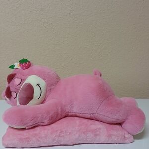 Pink Plush Bear with Baby Blanket